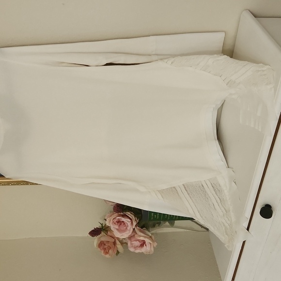 Sundance Small Lace High Low lightweight Sweater boho lagenlook Peasant - Picture 10 of 12